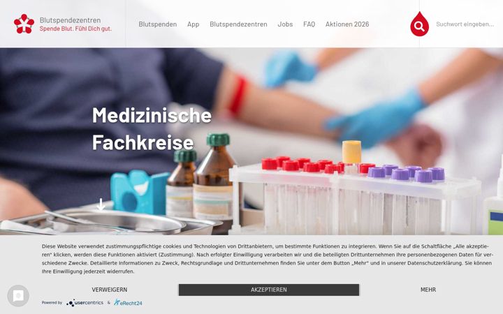 Captură de ecran a bzd-blutprodukte.de