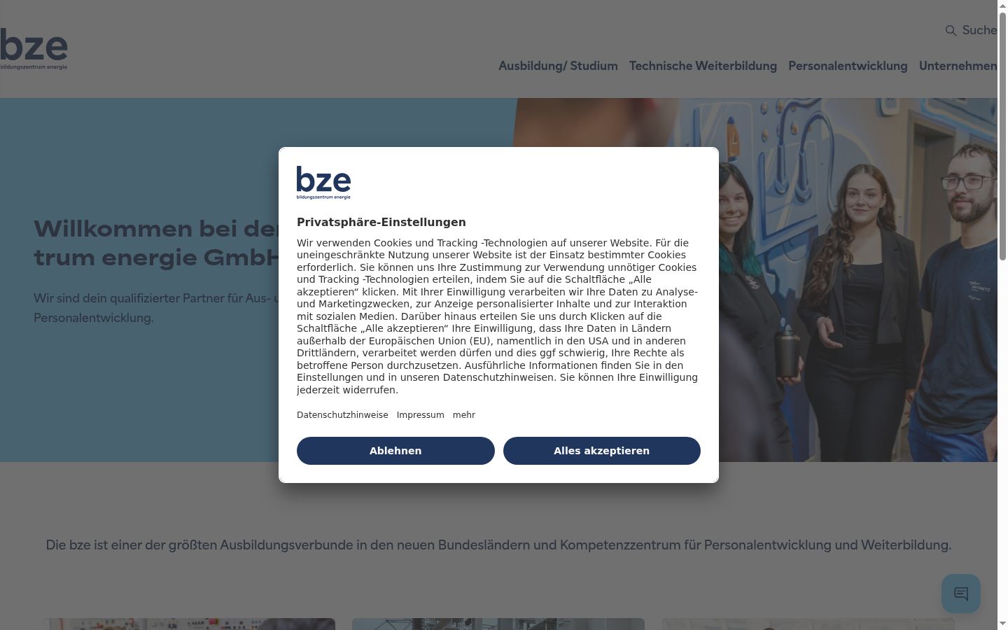 Zrzut ekranu banera zgody wyświetlanego przed jakąkolwiek interakcją