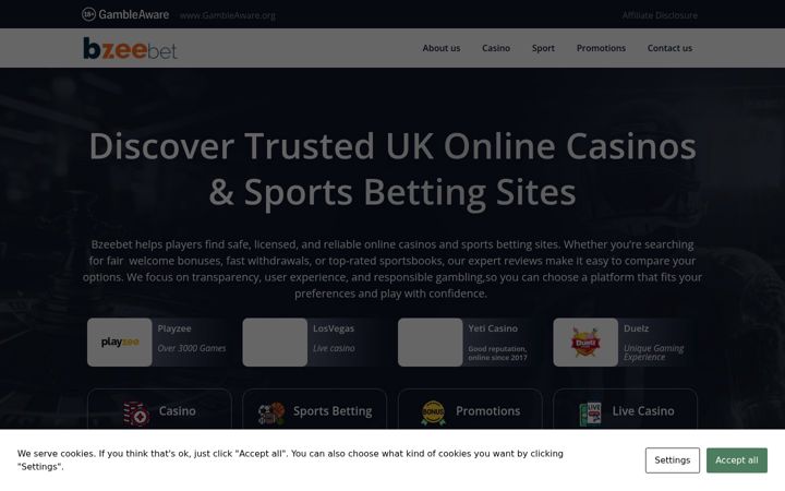 Screenshot ta' bzeebet.com