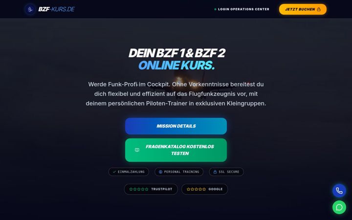 Captură de ecran a bzf-kurs.de
