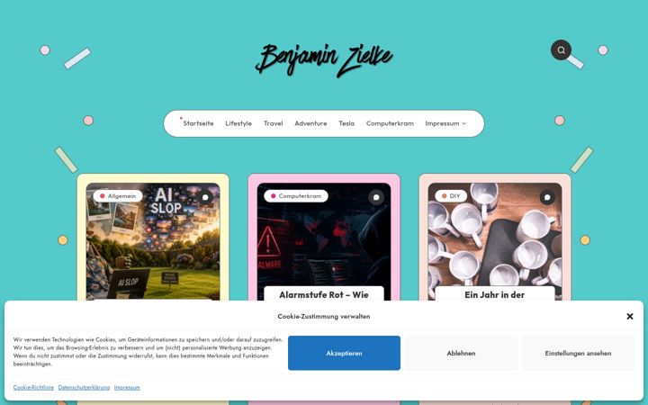 Screenshot of bzielke.de