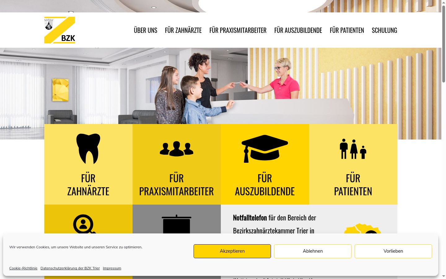 Capture d'écran de la bannière de consentement affichée avant toute interaction