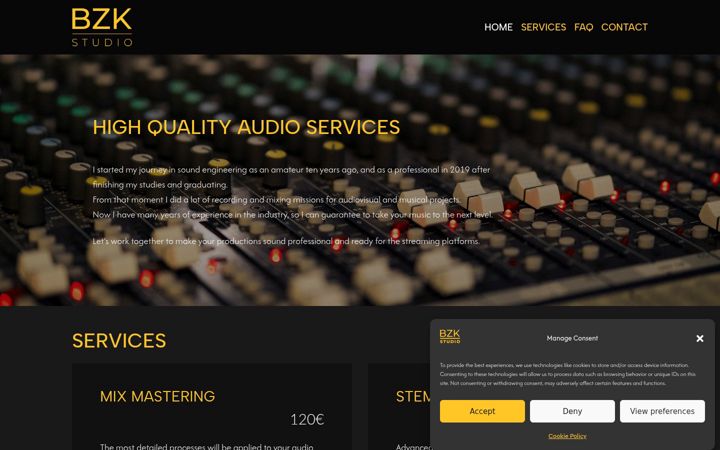 Screenshot of bzkstudio.com