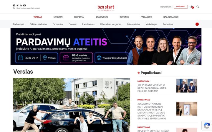 Screenshot of bznstart.lt
