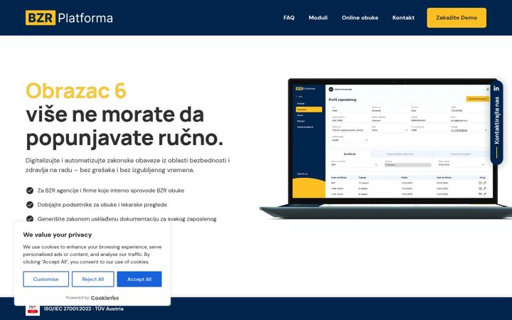 Screenshot of bzrplatforma.rs