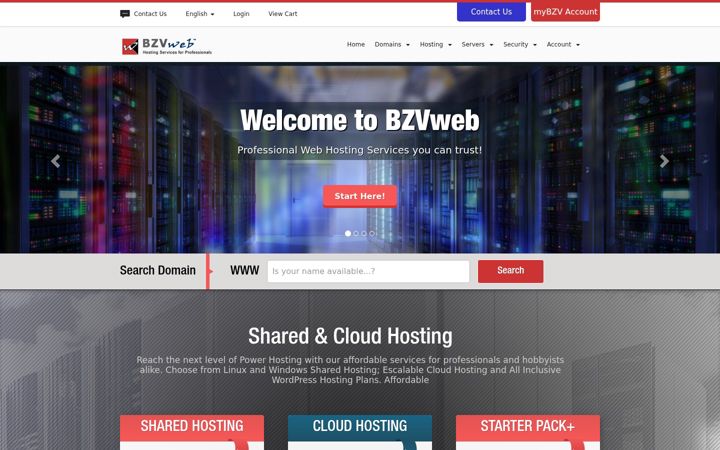 Screenshot of bzvweb.com