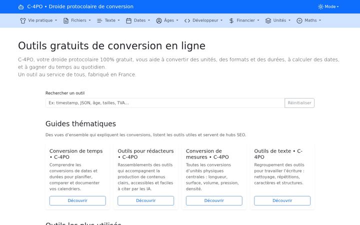 Screenshot of c-4po.fr
