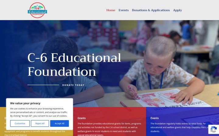 Screenshot von c-6foundation.org