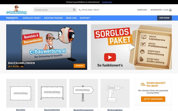 Skærmbillede af c-bauwerbung.at