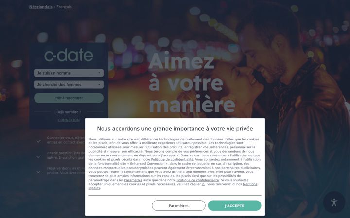 Screenshot of c-date.be