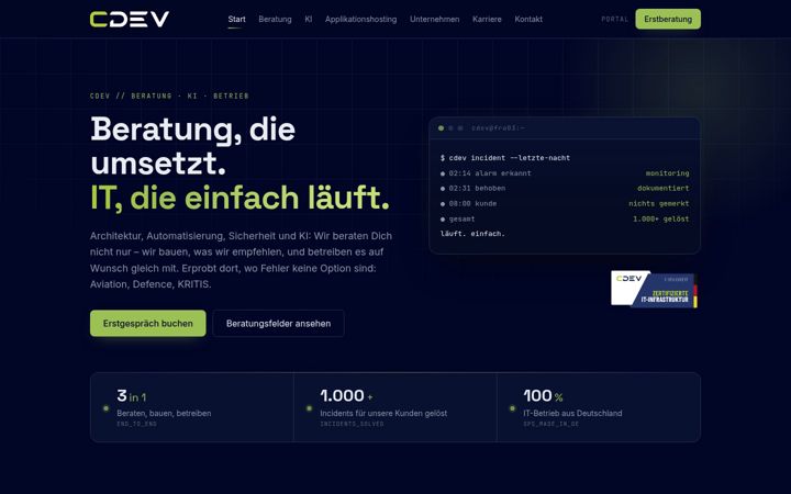 Screenshot of c-dev.io