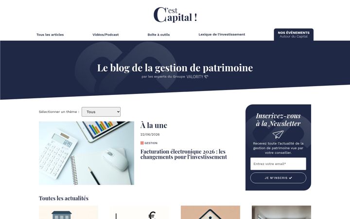 Screenshot of c-est-capital.com