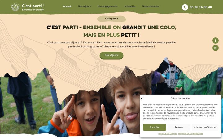 Ekrano kopija c-est-parti.fr