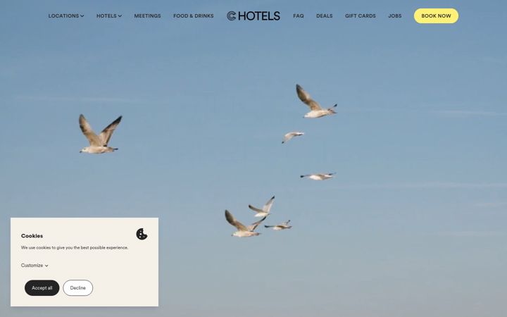 Screenshot di c-hotels.be