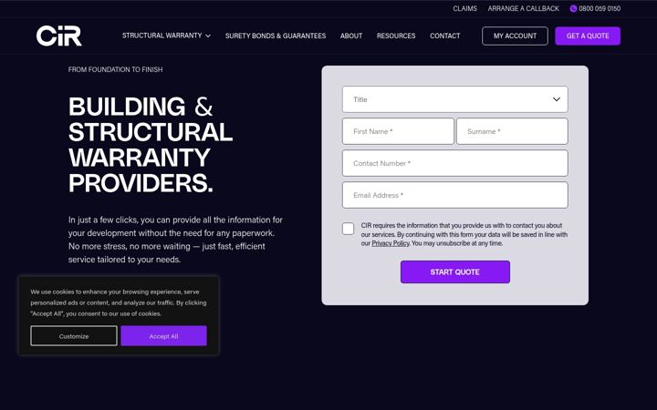 Screenshot of c-i-r.co.uk