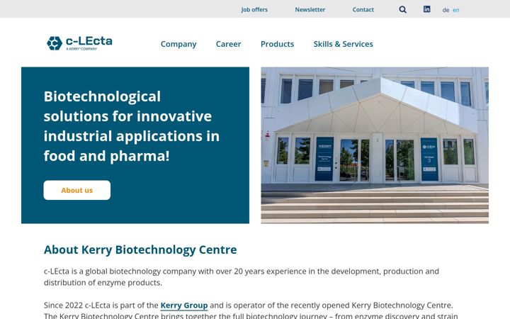 Screenshot of c-lecta.com
