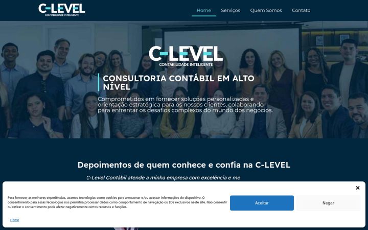 Screenshot von c-levelcontabil.com.br