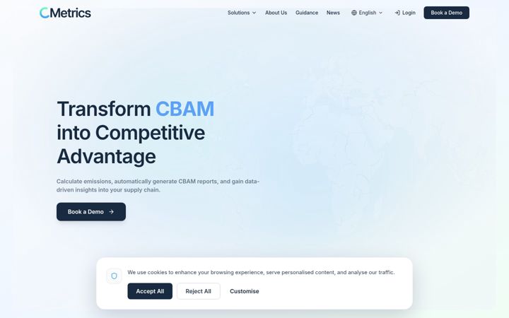Screenshot of c-metrics.com