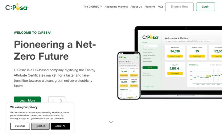 Screenshot of c-pesa.com