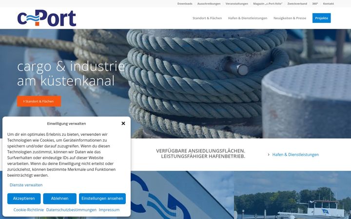 Screenshot του c-port-kuestenkanal.de
