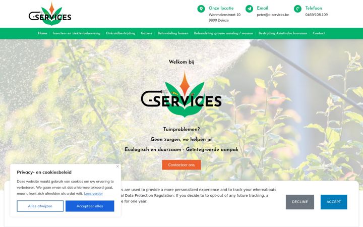 Képernyőkép: c-services.be