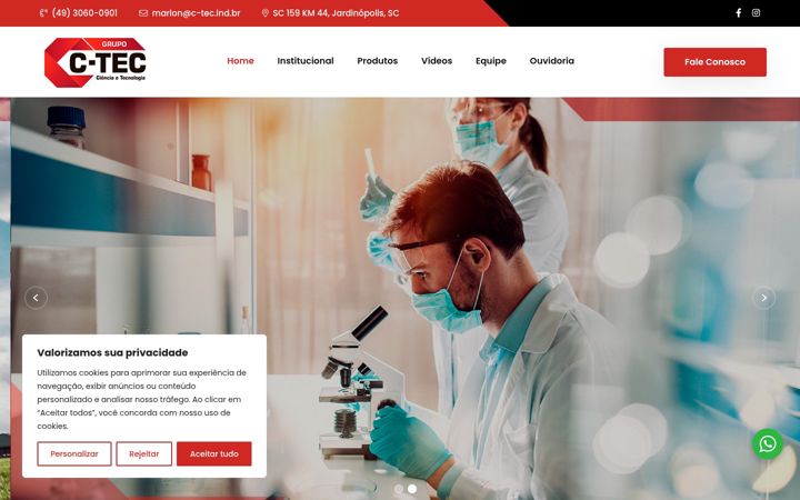 Screenshot von c-tec.ind.br