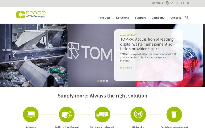 Screenshot of c-trace.de