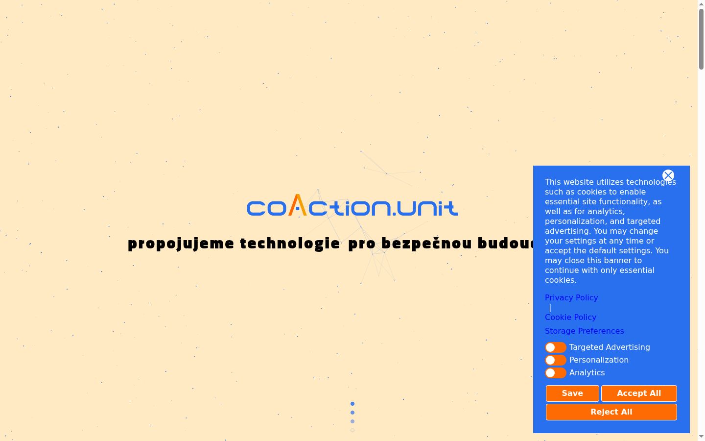 Captura de ecrã do banner de consentimento apresentado antes de qualquer interação
