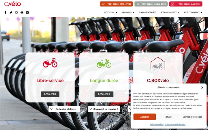 Képernyőkép: c-velo.fr