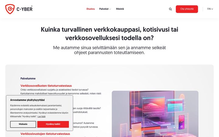 Screenshot of c-yber.fi