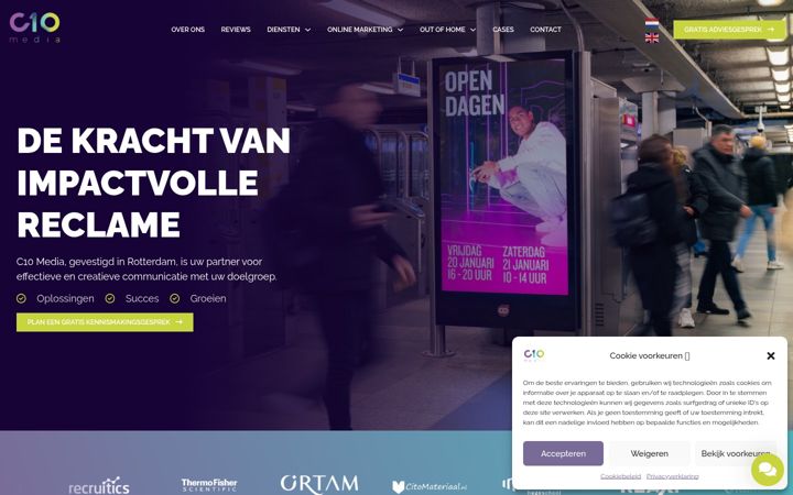 Screenshot of c10media.nl