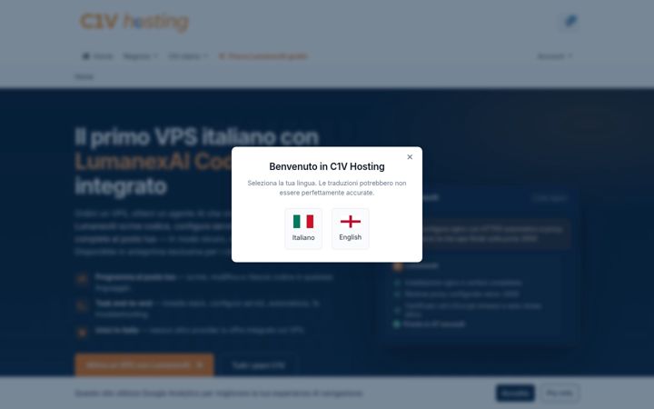 Screenshot of c1vhosting.it