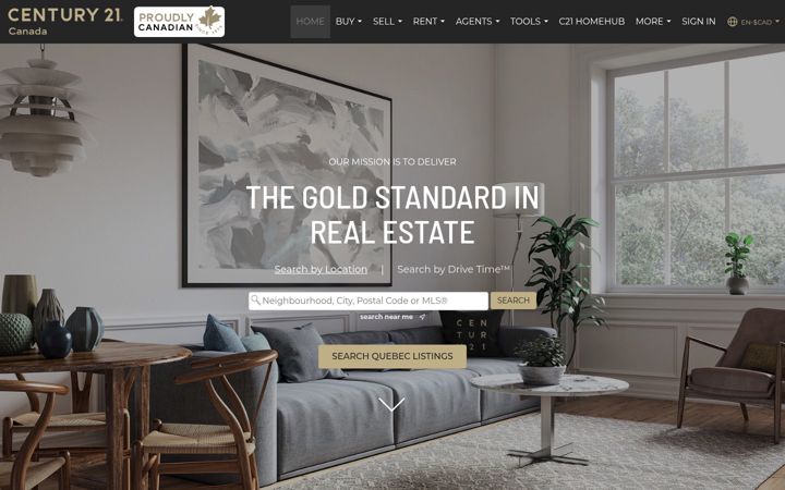 Screenshot of c21.ca