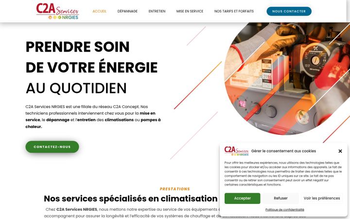 Screenshot of c2aservicesnrgies.fr