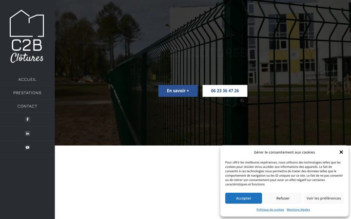 Screenshot of c2b-clotures.fr
