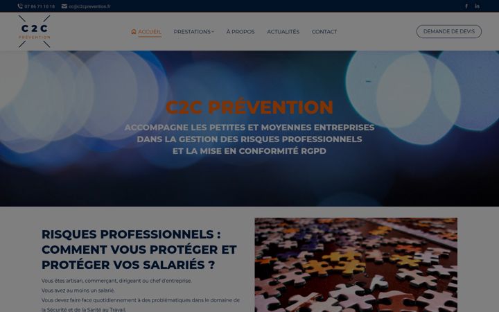 Ekrano kopija c2cprevention.fr