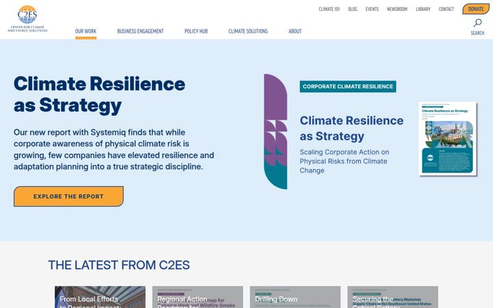 Screenshot of c2es.org