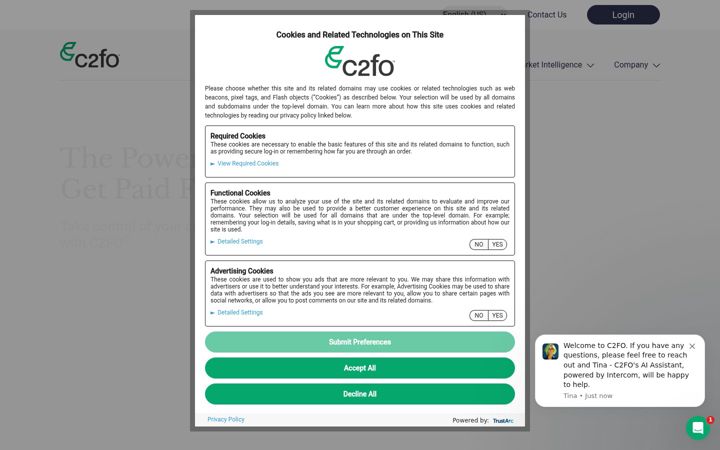 Skärmbild av c2fo.com
