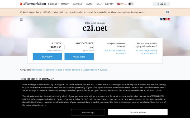 Screenshot di c2i.net