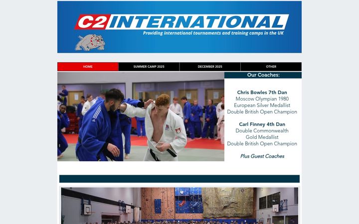 Screenshot of c2judoevents.co.uk