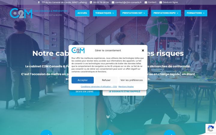 Ekrano kopija c2m-conseils.fr