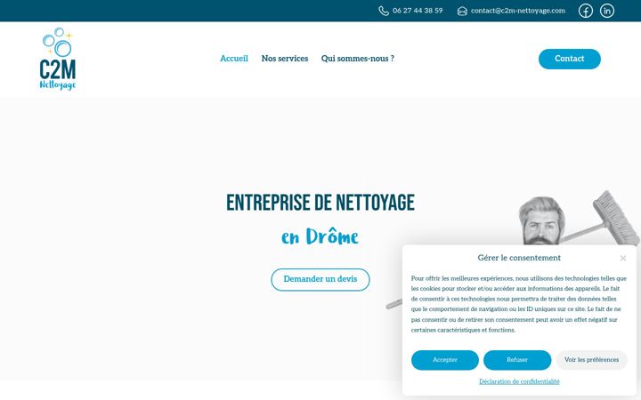 Screenshot of c2m-nettoyage.com