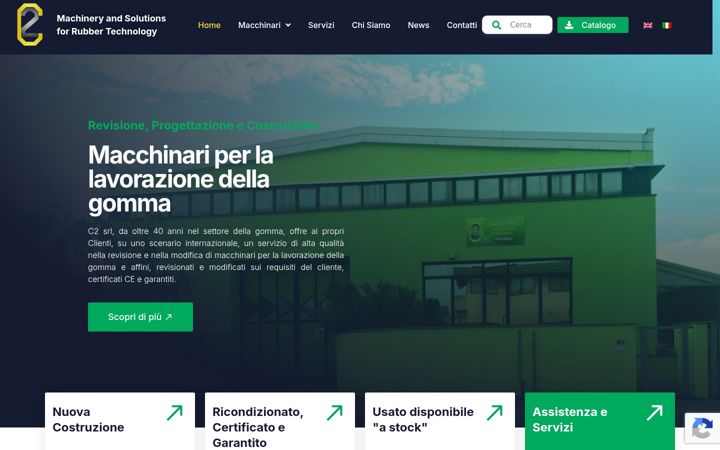 Screenshot of c2macchinegomma.it