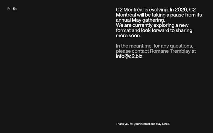 Screenshot of c2montreal.com