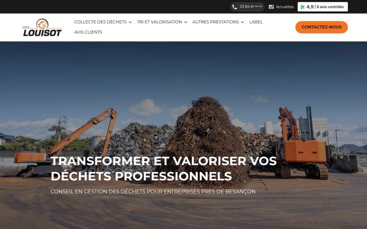 Screenshot of c2t-dechets.fr