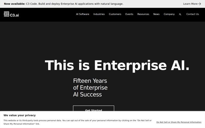Screenshot of c3.ai
