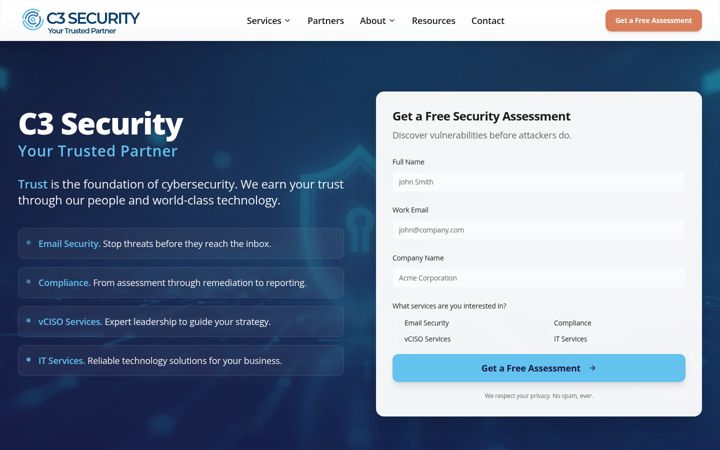 Screenshot of c3.security