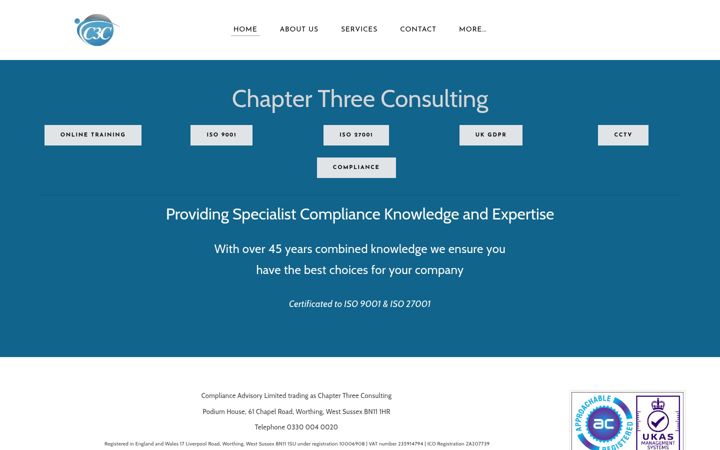 Screenshot of c3c.co.uk