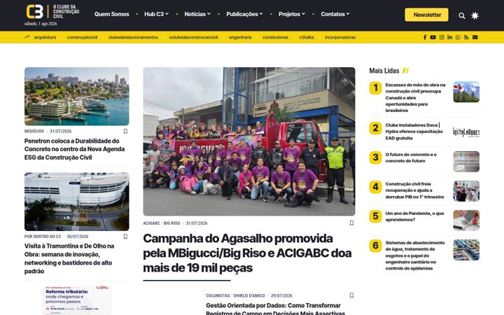 Screenshot von c3clube.com.br