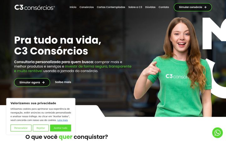 Screenshot von c3consorcios.com.br
